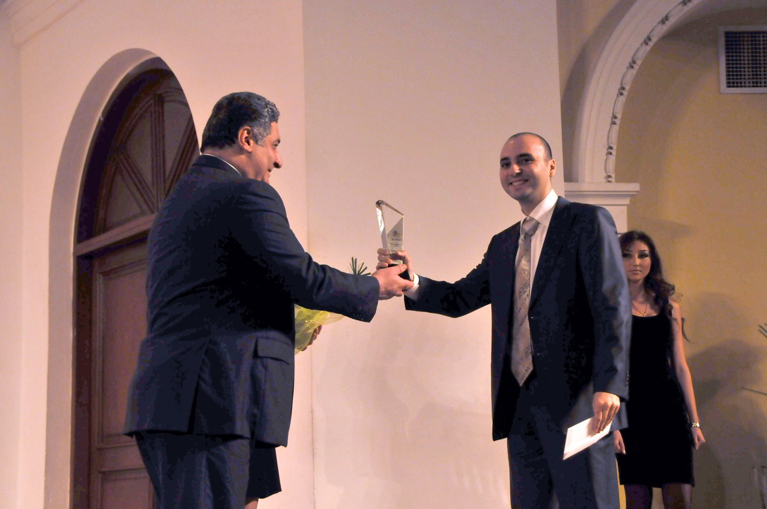 Fakhraddin Verdiyev receiving the youth award